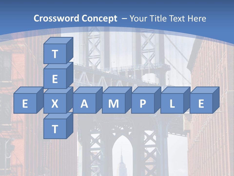 A City With A Bridge In The Background PowerPoint Template