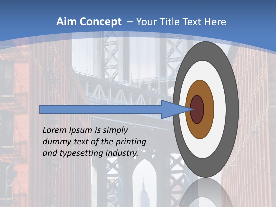 A City With A Bridge In The Background PowerPoint Template