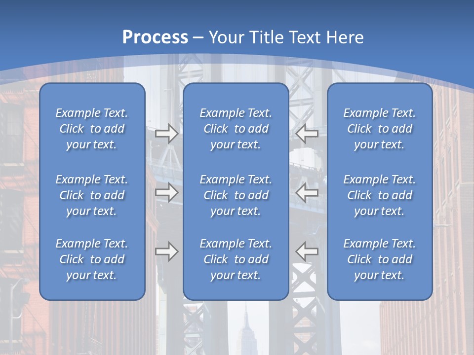 A City With A Bridge In The Background PowerPoint Template