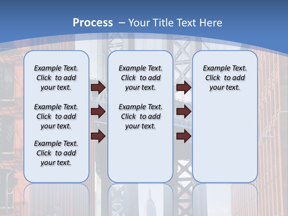 A City With A Bridge In The Background PowerPoint Template