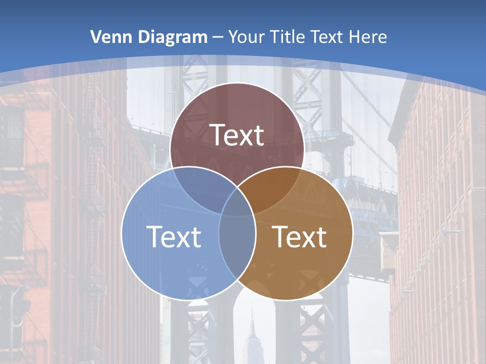A City With A Bridge In The Background PowerPoint Template