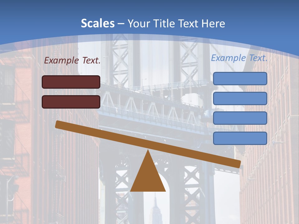 A City With A Bridge In The Background PowerPoint Template