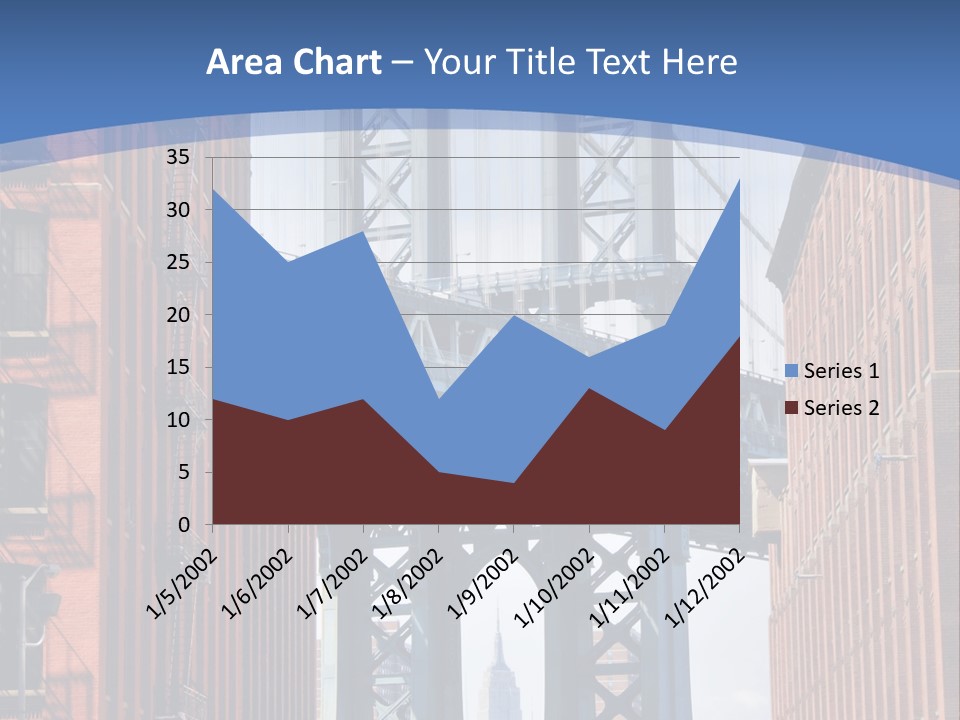 A City With A Bridge In The Background PowerPoint Template