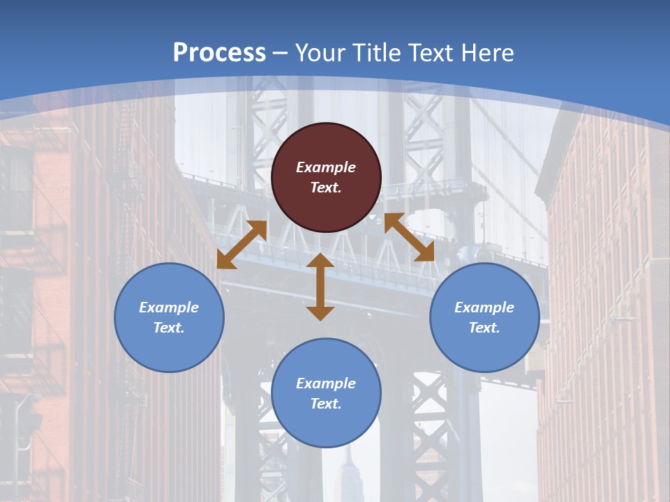 A City With A Bridge In The Background PowerPoint Template