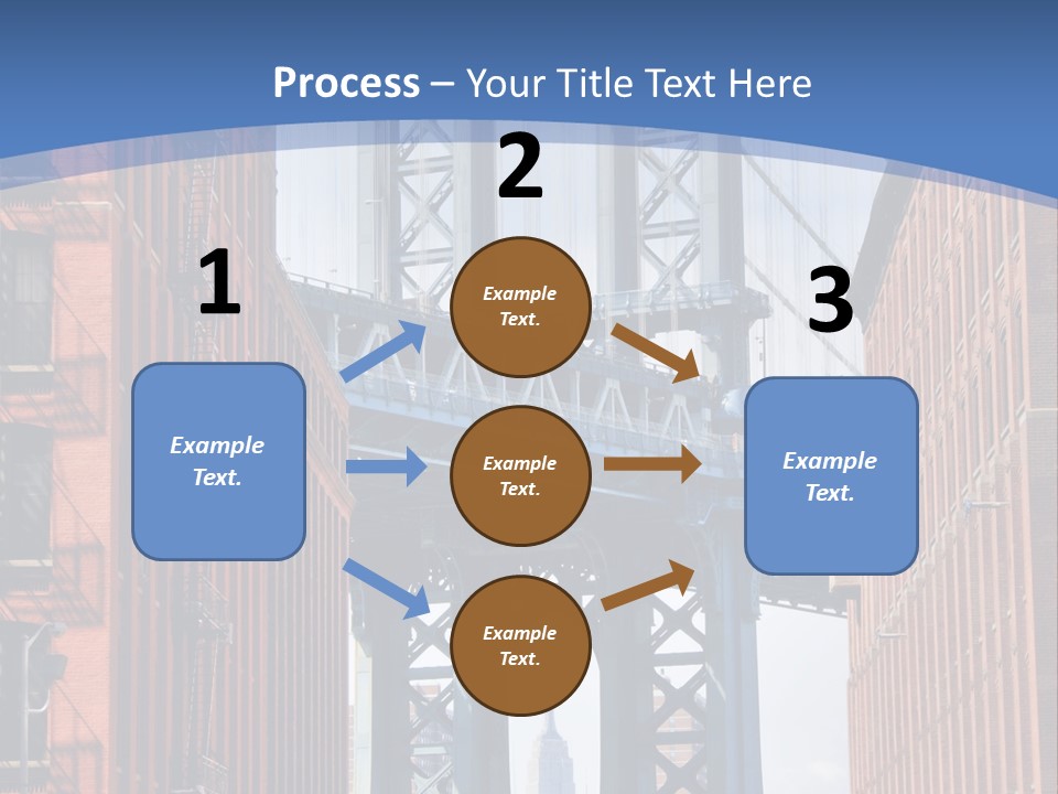 A City With A Bridge In The Background PowerPoint Template