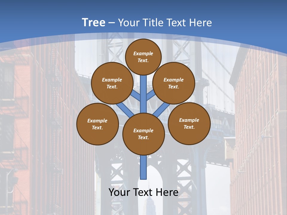 A City With A Bridge In The Background PowerPoint Template