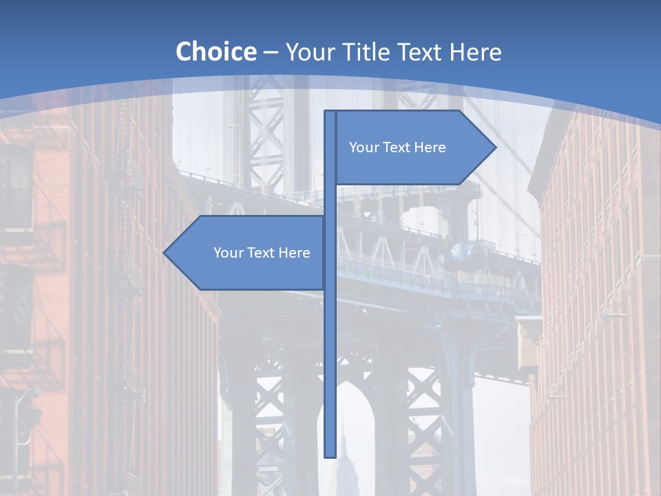 A City With A Bridge In The Background PowerPoint Template