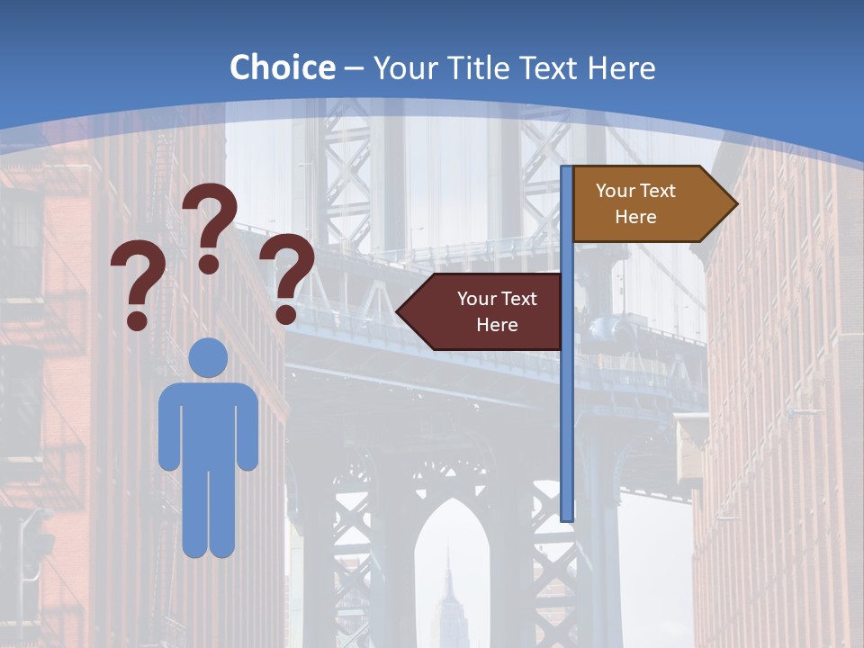 A City With A Bridge In The Background PowerPoint Template