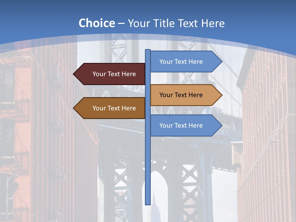 A City With A Bridge In The Background PowerPoint Template