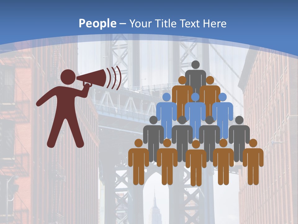 A City With A Bridge In The Background PowerPoint Template