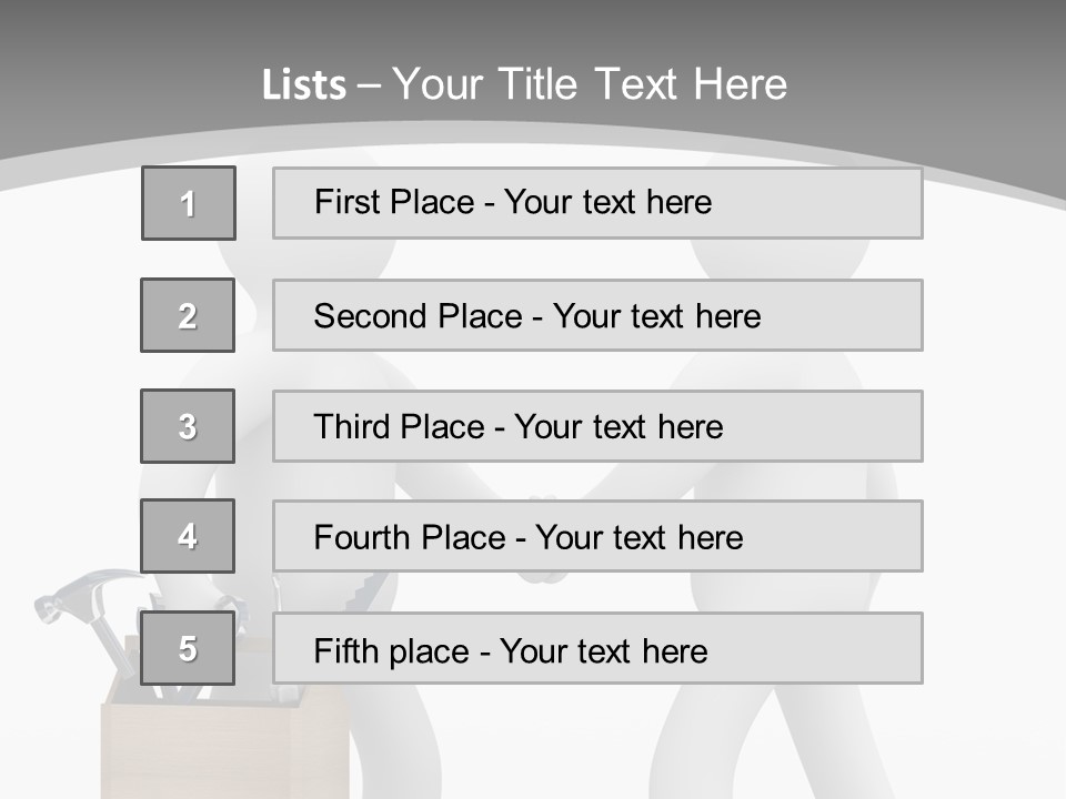 Two People Shaking Hands In Front Of A White Background PowerPoint Template