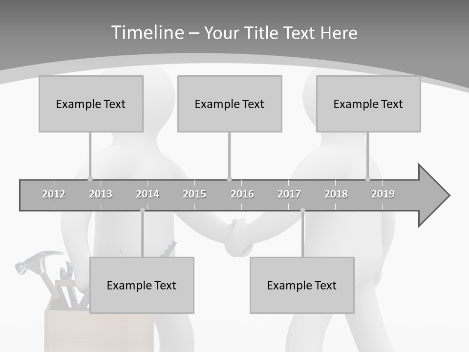 Two People Shaking Hands In Front Of A White Background PowerPoint Template