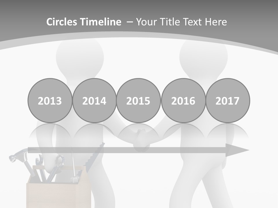 Two People Shaking Hands In Front Of A White Background PowerPoint Template