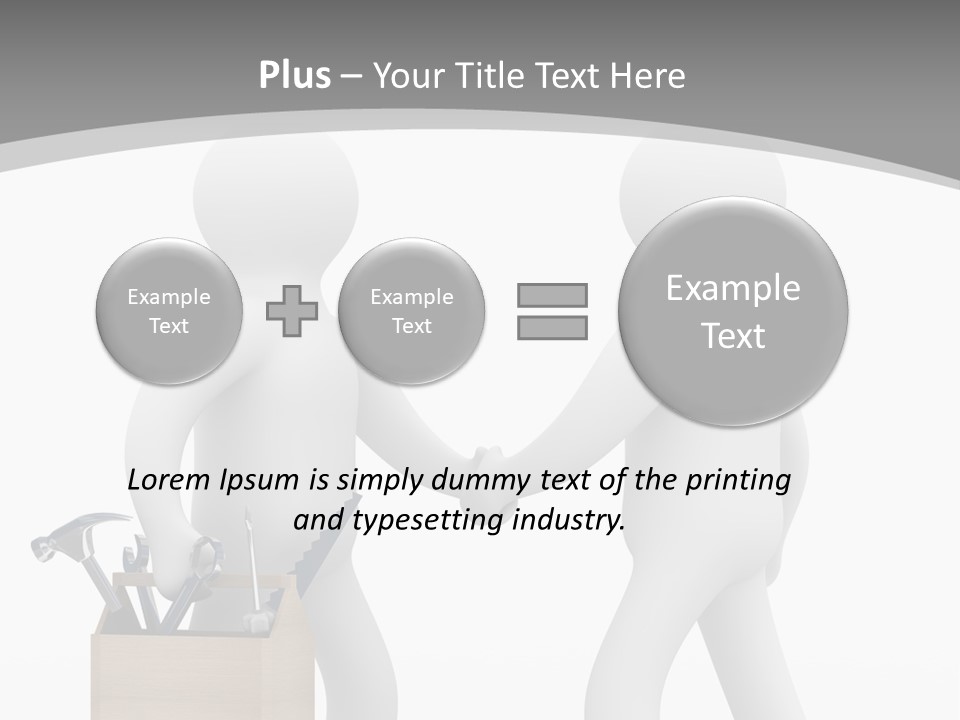 Two People Shaking Hands In Front Of A White Background PowerPoint Template