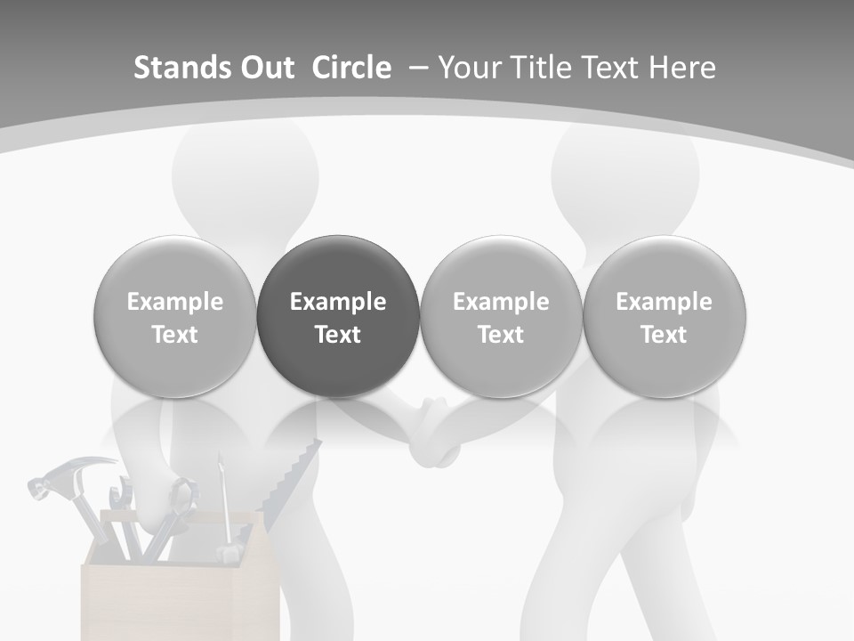 Two People Shaking Hands In Front Of A White Background PowerPoint Template