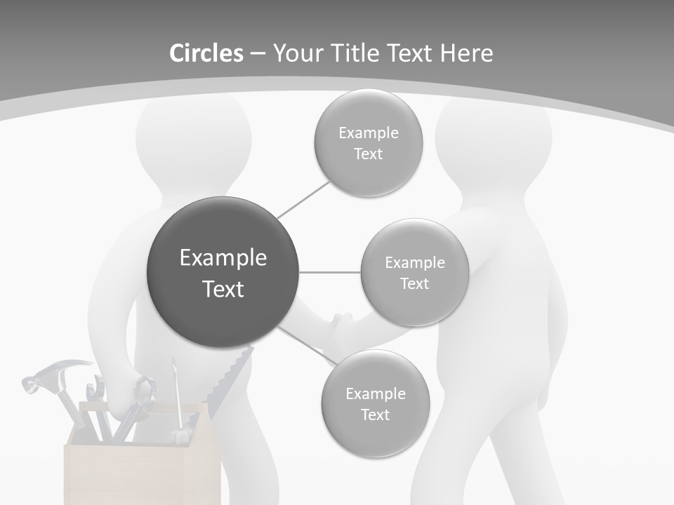 Two People Shaking Hands In Front Of A White Background PowerPoint Template