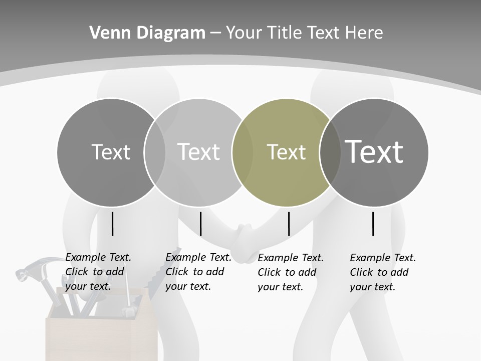 Two People Shaking Hands In Front Of A White Background PowerPoint Template