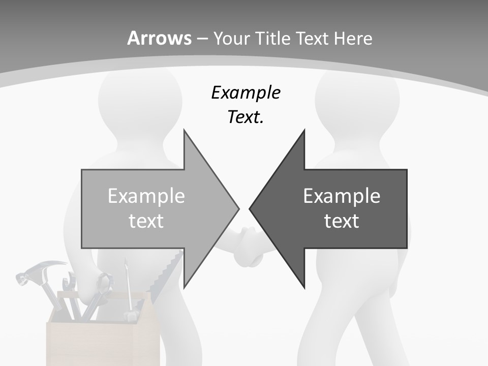 Two People Shaking Hands In Front Of A White Background PowerPoint Template