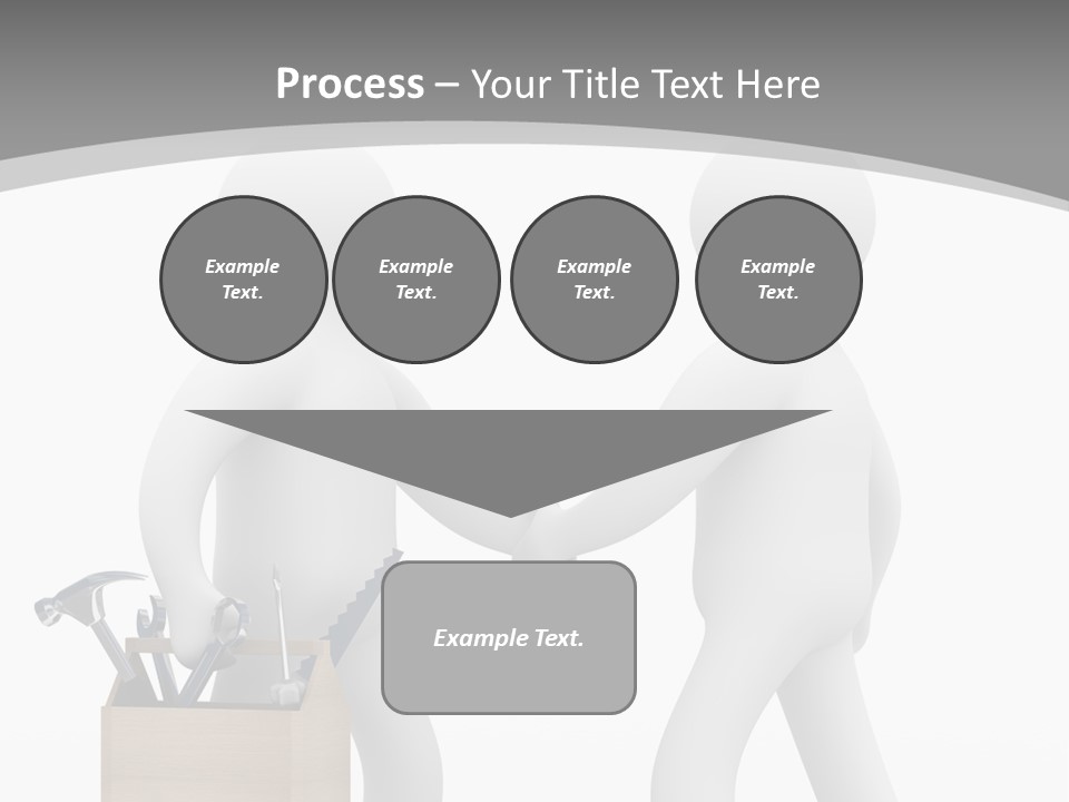 Two People Shaking Hands In Front Of A White Background PowerPoint Template