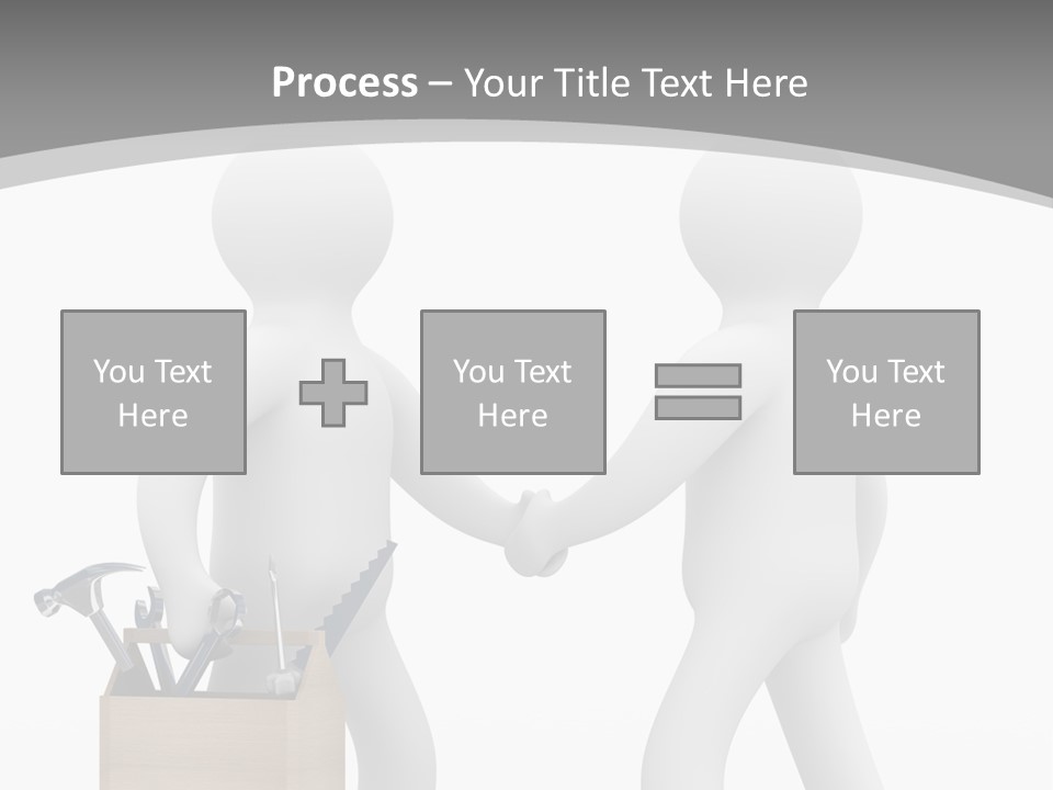Two People Shaking Hands In Front Of A White Background PowerPoint Template