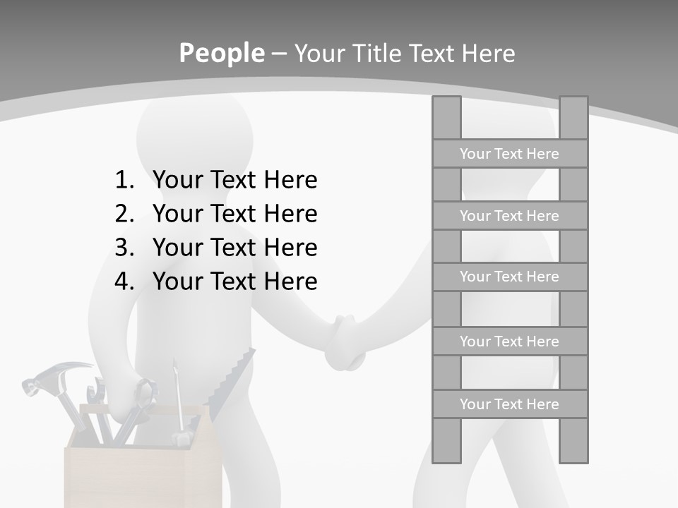 Two People Shaking Hands In Front Of A White Background PowerPoint Template