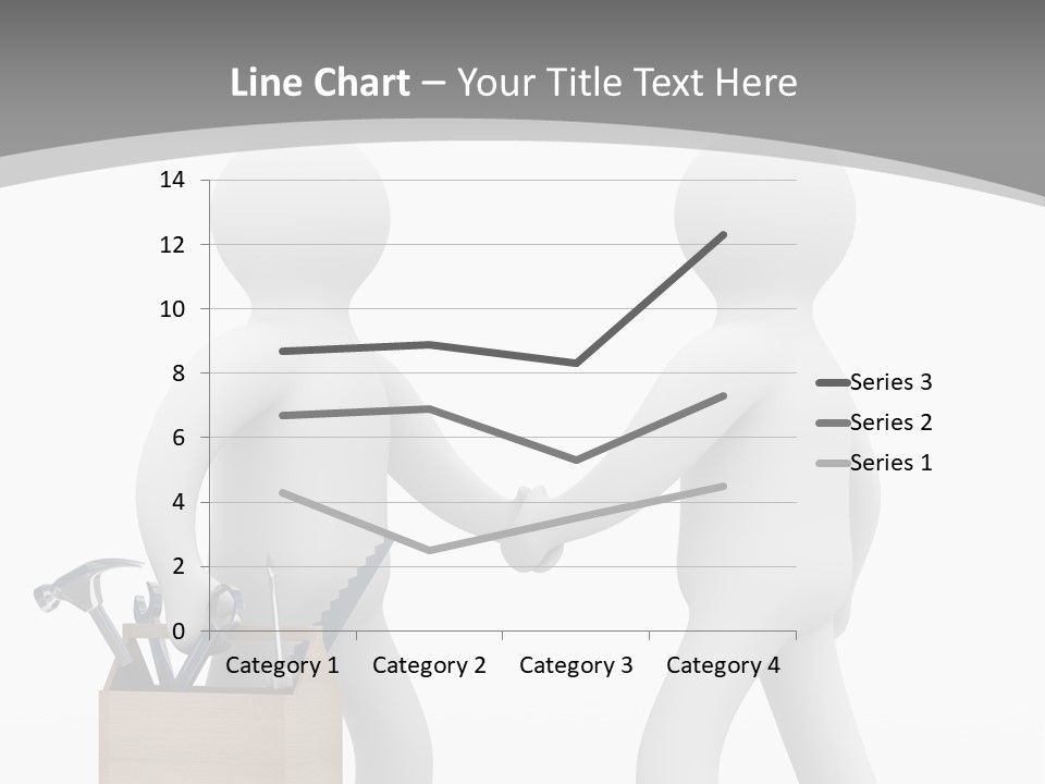 Two People Shaking Hands In Front Of A White Background PowerPoint Template