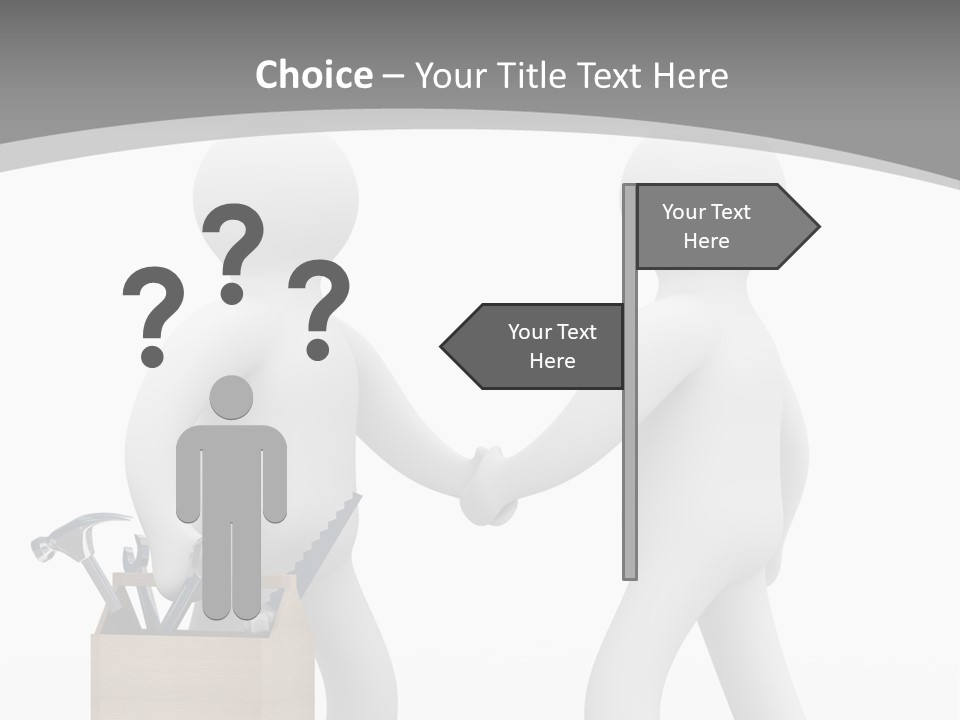 Two People Shaking Hands In Front Of A White Background PowerPoint Template