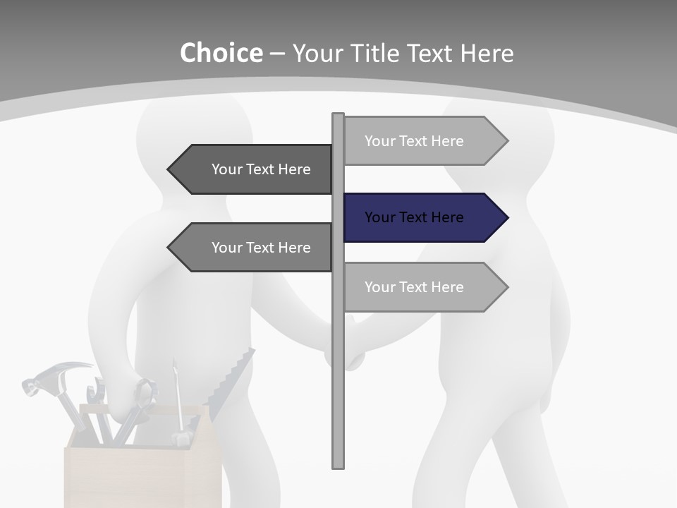 Two People Shaking Hands In Front Of A White Background PowerPoint Template