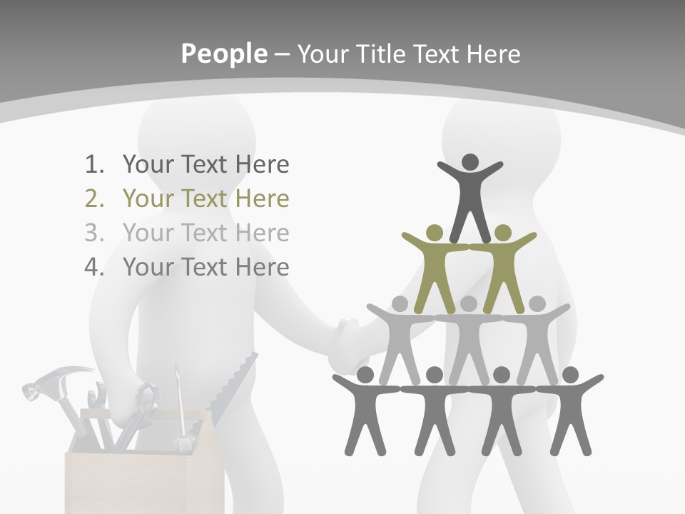 Two People Shaking Hands In Front Of A White Background PowerPoint Template