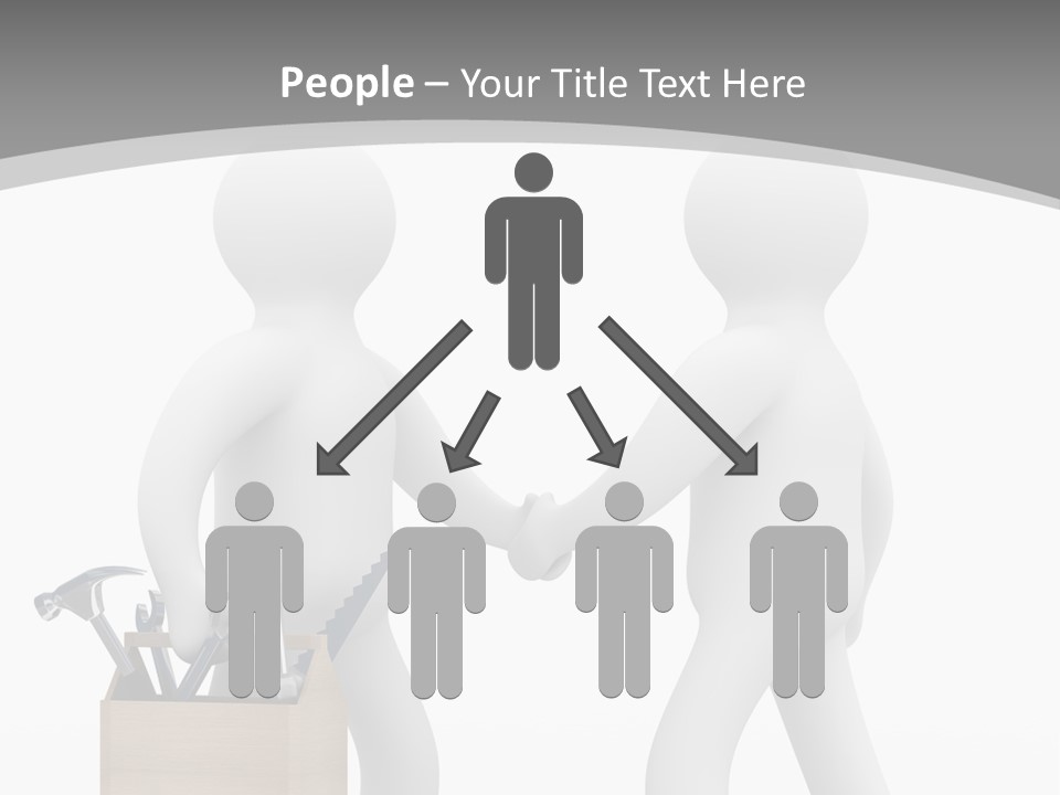 Two People Shaking Hands In Front Of A White Background PowerPoint Template