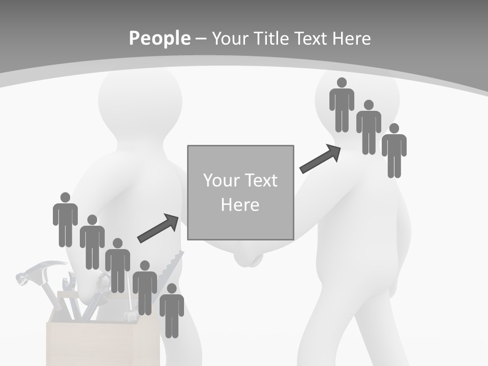 Two People Shaking Hands In Front Of A White Background PowerPoint Template