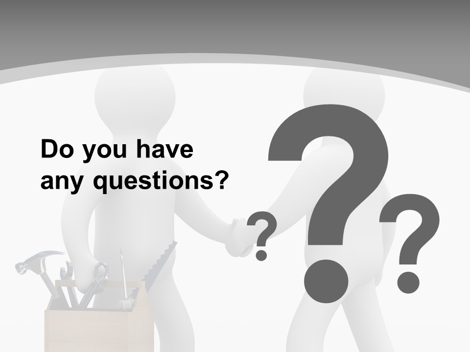 Two People Shaking Hands In Front Of A White Background PowerPoint Template