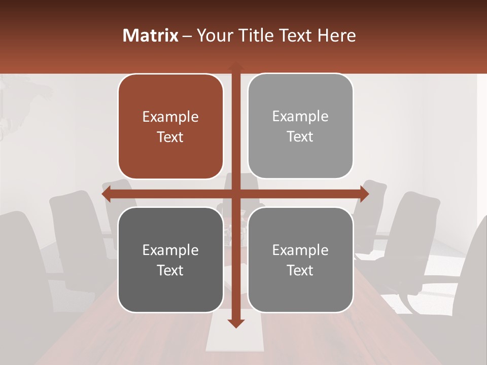 A Conference Table With A Plate Of Food On It PowerPoint Template