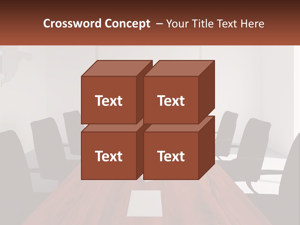 A Conference Table With A Plate Of Food On It PowerPoint Template