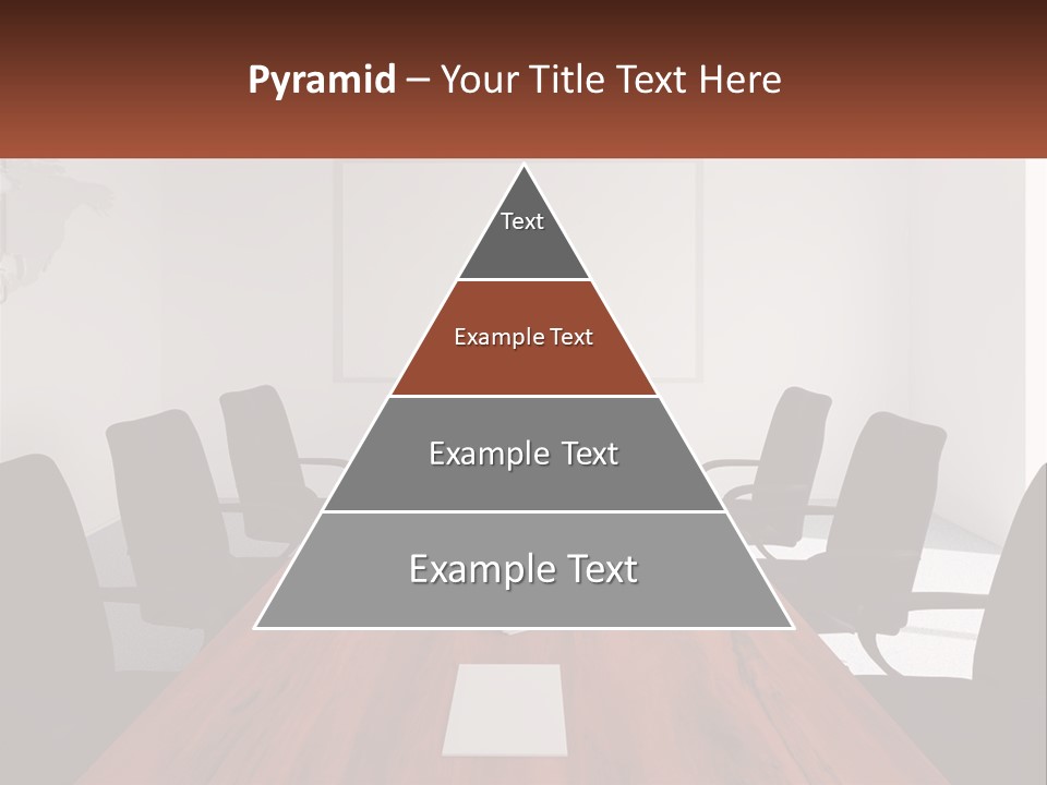 A Conference Table With A Plate Of Food On It PowerPoint Template