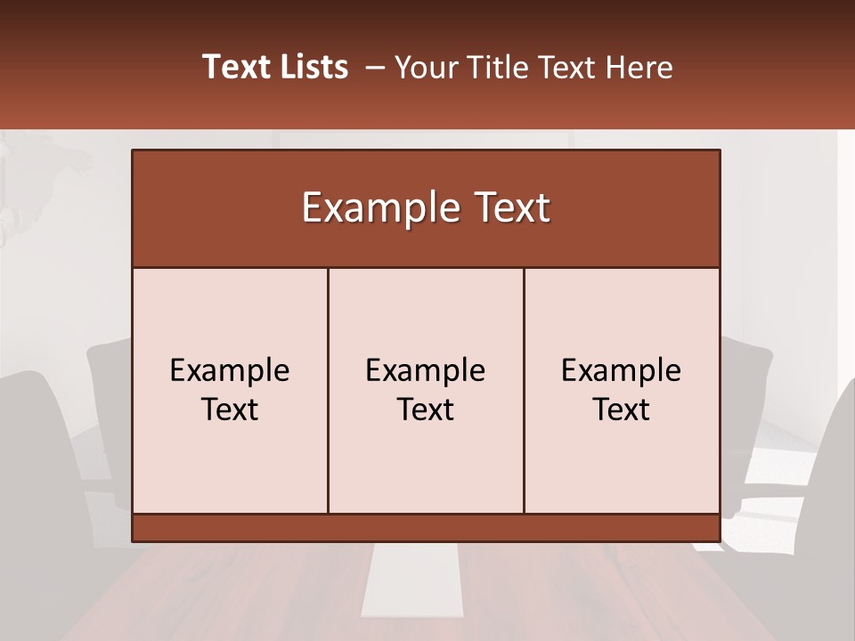 A Conference Table With A Plate Of Food On It PowerPoint Template