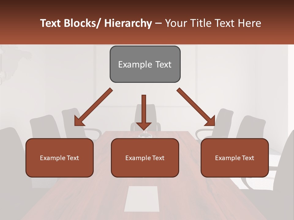 A Conference Table With A Plate Of Food On It PowerPoint Template