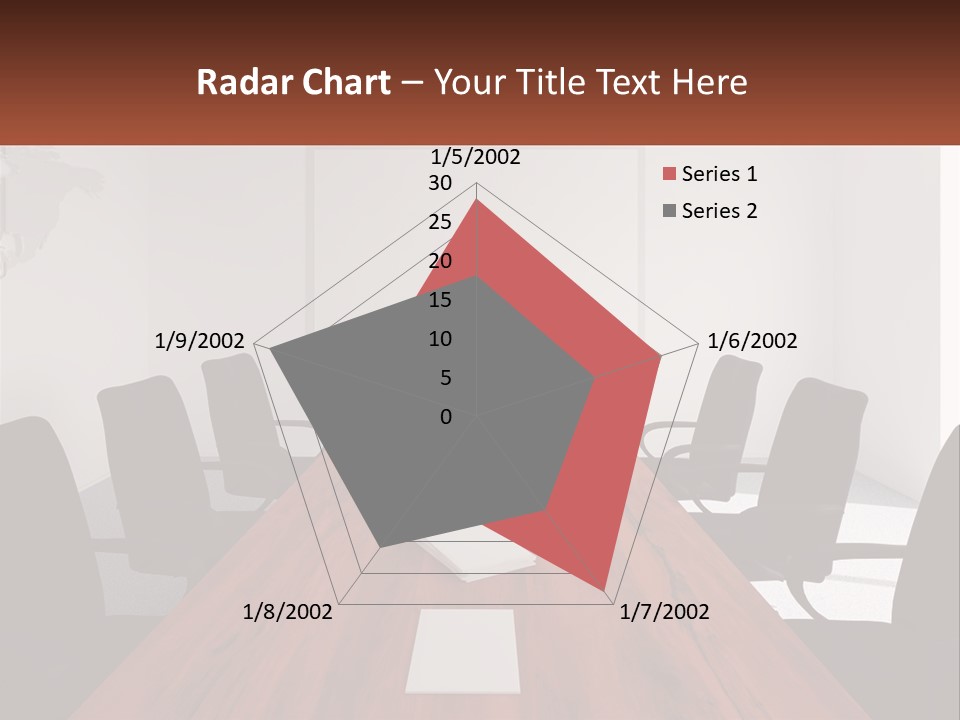 A Conference Table With A Plate Of Food On It PowerPoint Template