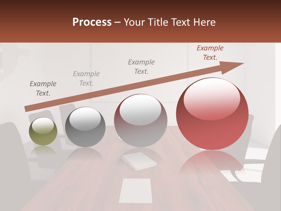 A Conference Table With A Plate Of Food On It PowerPoint Template