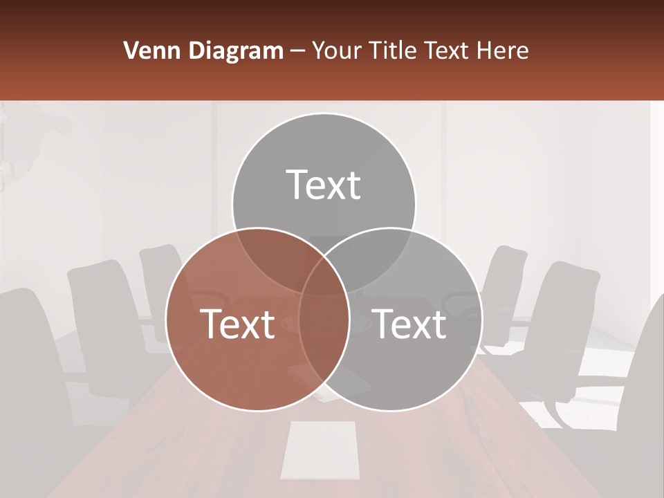 A Conference Table With A Plate Of Food On It PowerPoint Template