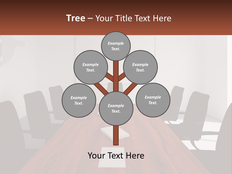 A Conference Table With A Plate Of Food On It PowerPoint Template