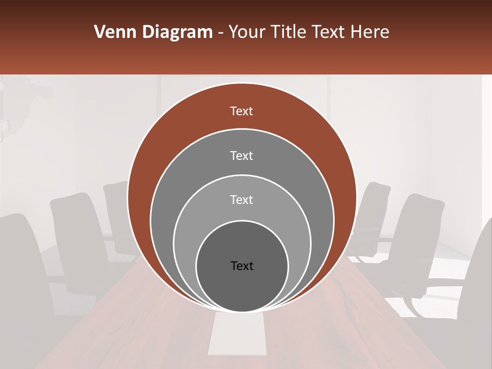 A Conference Table With A Plate Of Food On It PowerPoint Template