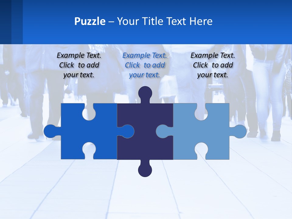 A Group Of People Walking Down A Sidewalk PowerPoint Template