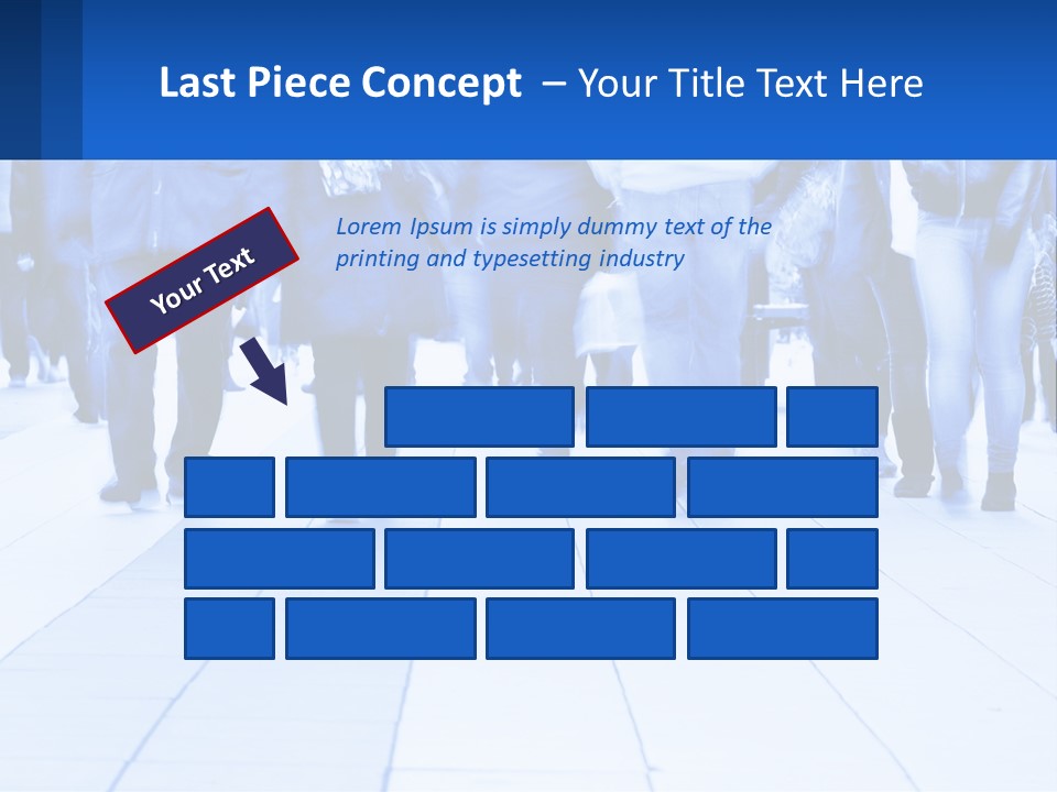 A Group Of People Walking Down A Sidewalk PowerPoint Template