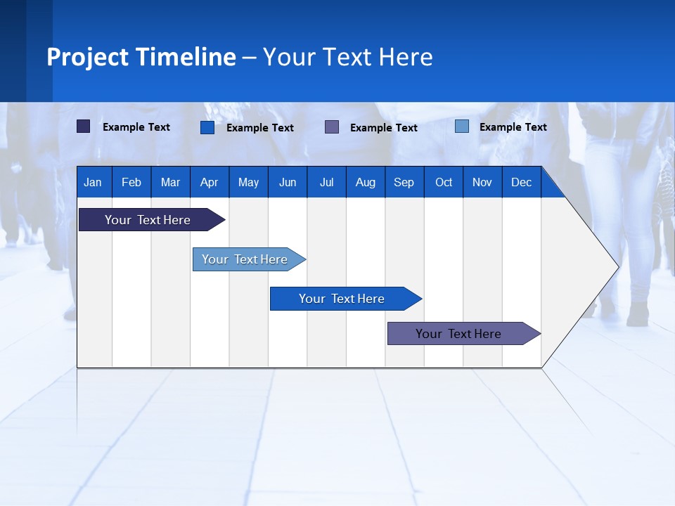 A Group Of People Walking Down A Sidewalk PowerPoint Template