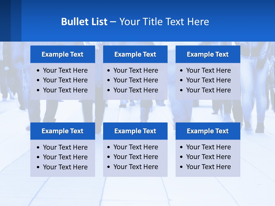 A Group Of People Walking Down A Sidewalk PowerPoint Template