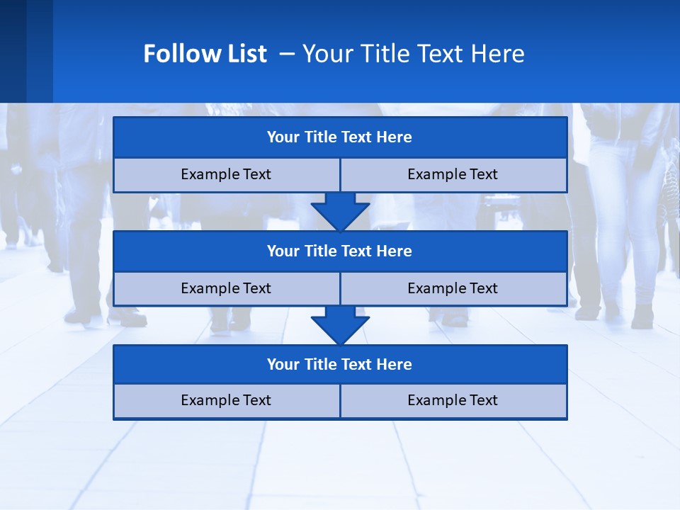 A Group Of People Walking Down A Sidewalk PowerPoint Template