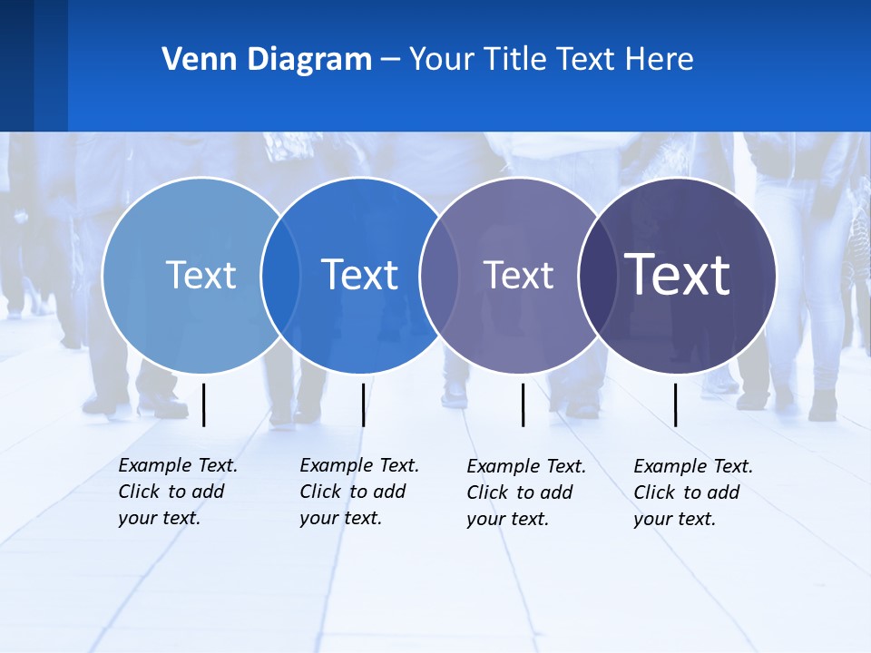 A Group Of People Walking Down A Sidewalk PowerPoint Template
