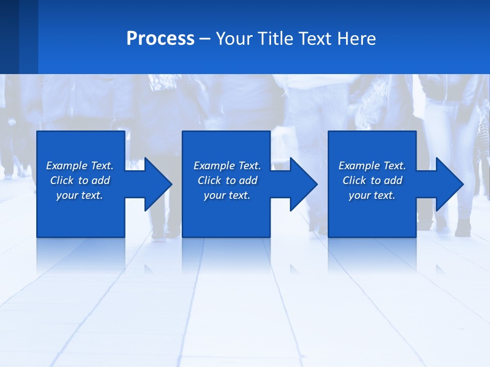 A Group Of People Walking Down A Sidewalk PowerPoint Template