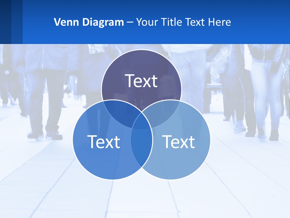 A Group Of People Walking Down A Sidewalk PowerPoint Template